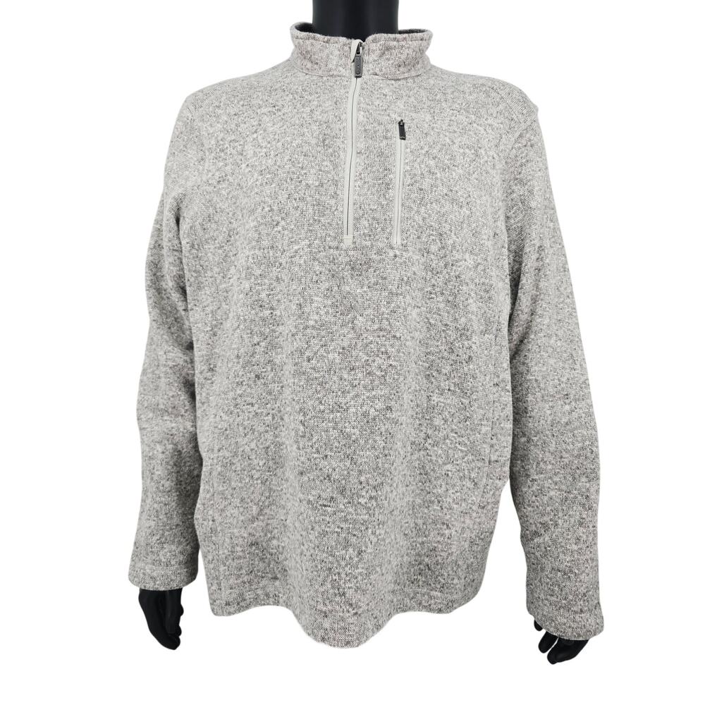 Woolrich Men's Fleece Half Zip Pullover Jacket Gray XXL
